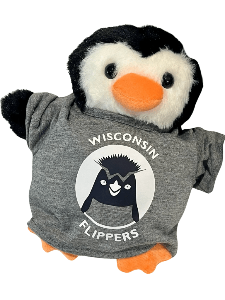 A picture of Freddy Flipper Penguin Plush w/ T-shirt (8in)